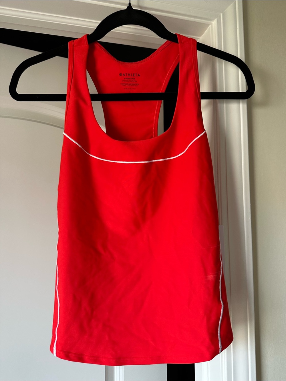 Athleta Red Interval Tank Top - size L - NWT!!